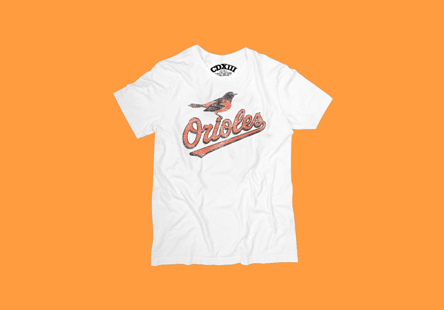 Baltimore Orioles premium vintage t-shirt from 4one3 with throwback logo