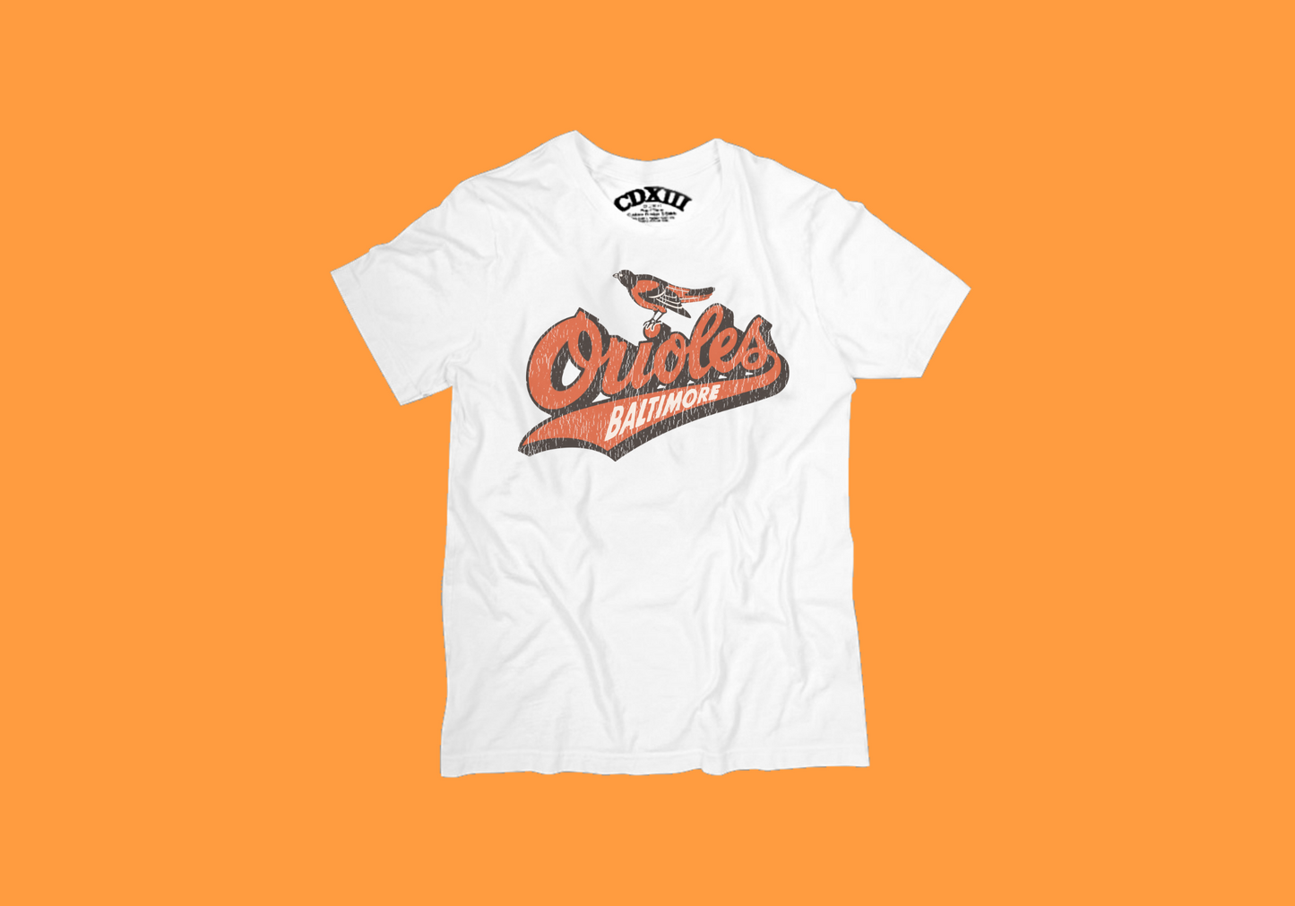 Baltimore Orioles premium vintage t-shirt from 4one3 with retro logo