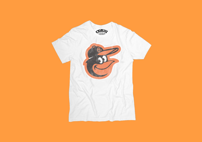 Baltimore Orioles premium white vintage t-shirt from 4one3
