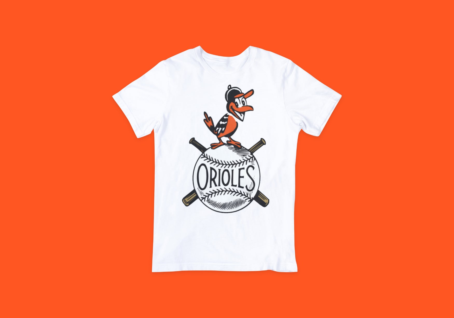 Baltimore Orioles premium vintage t-shirt from 4one3 with retro logo