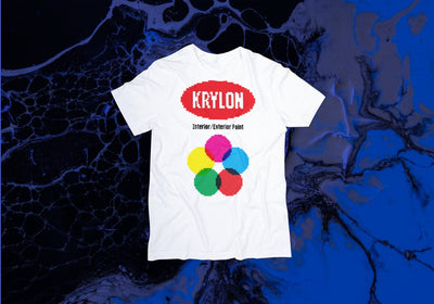 Krylon spray paint logo on premium vintage t-shirt by 4one3