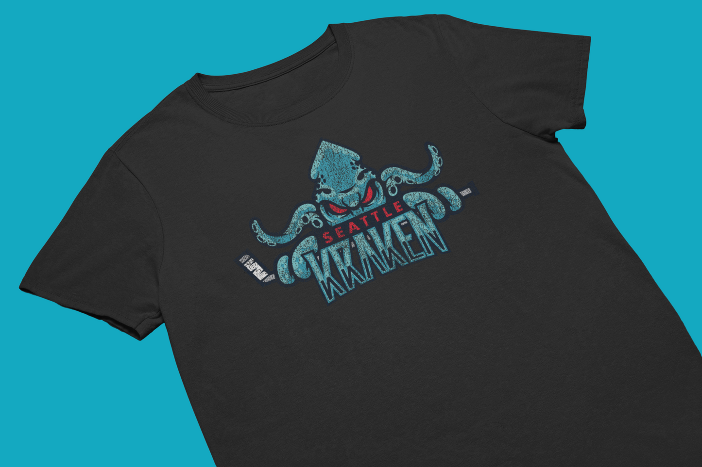 4oNe3 Seattle Kraken Vintage T-Shirt